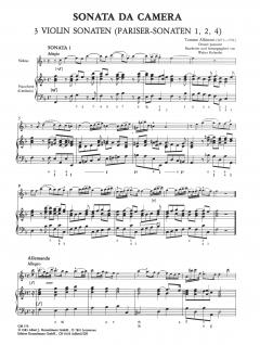 3 Sonaten (Pariser) von Tomaso Giovanni Albinoni 