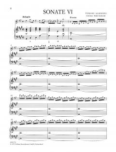 Sonate Nr. 6 A-Dur op. post. von Tomaso Giovanni Albinoni für Violine und Bc. im Alle Noten Shop kaufen