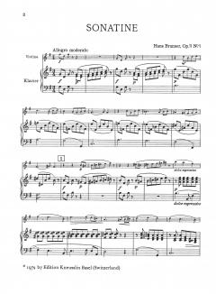 Sonatine op. 11/1 für Violine und Klavier von Heidi Brunner im Alle Noten Shop kaufen