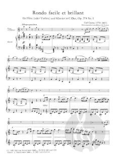 Rondo facile et brillant op. 374/1 von Carl Czerny für Flöte (Violine) und Klavier im Alle Noten Shop kaufen
