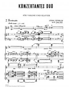 Konzertantes Duo op. 19 (Lichtpause) von Armin Schibler 