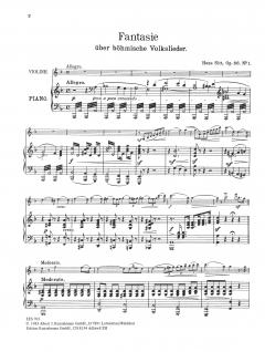 1 Fantasie über böhmische Volkslieder op. 66 von Hans Sitt 