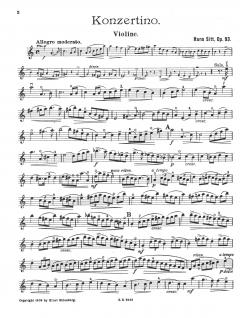 Concertino a-moll op. 93 (1. Lage) von Hans Sitt 