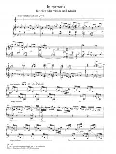 In memoria Paul Forster von Theo Wegmann für Flöte (Violine) u. Klavier im Alle Noten Shop kaufen