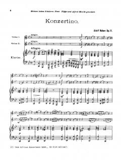 Schülerkonzert g-moll op. 11 für 2 Violinen von Adolf Huber im Alle Noten Shop kaufen