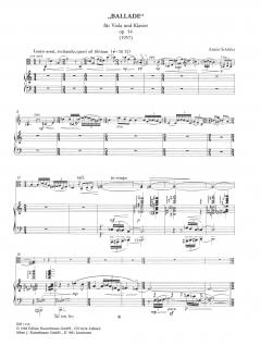 Ballade für Viola und Klavier von Armin Schibler im Alle Noten Shop kaufen