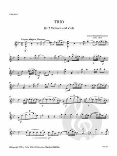 Trio g-moll für 2 Violinen und Viola von Johann Gottlieb Naumann 