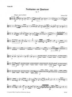 Notturno en Quatuor op. 3 für Klarinette, 2 Violen und Violoncello (Janos Evangelist Fuss) 