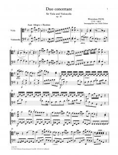 Duo concertant op. 16 von Vaclav Pichl für Viola und Violoncello im Alle Noten Shop kaufen
