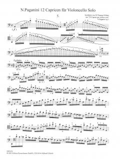 12 Capricen für Violoncello Solo von Niccolò Paganini im Alle Noten Shop kaufen
