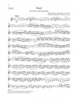 Duet concertante von Bernhard Romberg für Violine und Violoncello im Alle Noten Shop kaufen