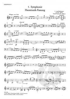 Hausmusikfassung der 5. Sinfonie von Ludwig van Beethoven 