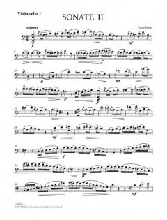 Drei Sonaten für 2 Violoncelli op. 1 Heft 2: Sonate C-dur von Franz Danzi im Alle Noten Shop kaufen