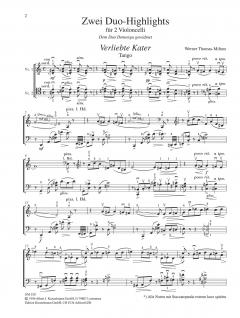 2 Duo-Highlights für 2 Violoncelli von Werner Thomas-Mifune im Alle Noten Shop kaufen