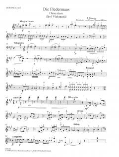 Ouvertüre aus Die Fledermaus von Johann Strauss (Vater) für 6 Violoncelli im Alle Noten Shop kaufen