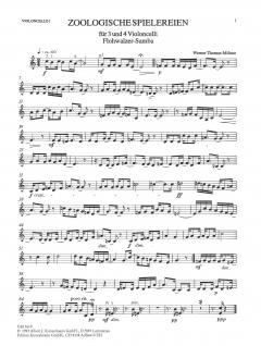 Zoologische Spielereien von Werner Thomas-Mifune für 3 und 4 Violoncelli (leicht zu spielen) im Alle Noten Shop kaufen