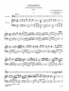 Konzert D-dur für Violoncello von Giovanni Battista Martini im Alle Noten Shop kaufen
