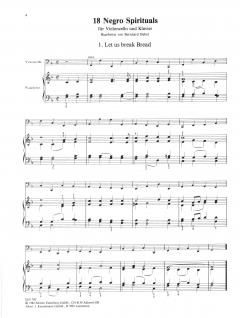 Negro Spirituals von Sieber für Violoncello oder Kontrabass und Klavier im Alle Noten Shop kaufen