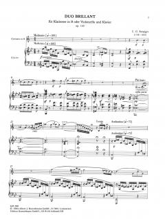Duo Brillant op. 130 von Carl Reissiger für Klarinette in B (Violoncello) und Klavier im Alle Noten Shop kaufen