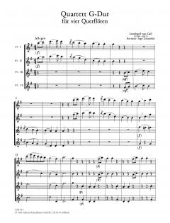 Quartett G-dur für 4 Flöten von Leonhard von Call im Alle Noten Shop kaufen