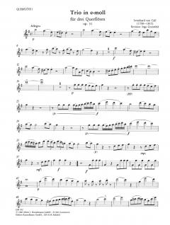 Trio op. 31 von Leonhard von Call für 3 Querflöten im Alle Noten Shop kaufen (Stimmensatz)