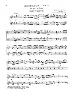7 Divertimenti von Johann Fischer für 2 Querflöten im Alle Noten Shop kaufen