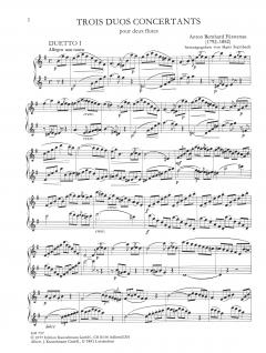 Drei Duos für 2 Flöten von Anton Bernhard Fürstenau im Alle Noten Shop kaufen