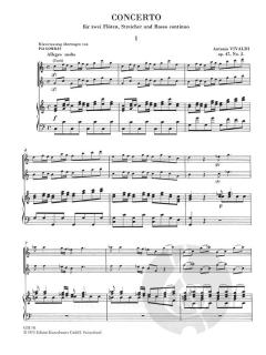 Konzert C-dur op. 47/2 von Antonio Vivaldi für 2 Flöten und Streichorchester im Alle Noten Shop kaufen
