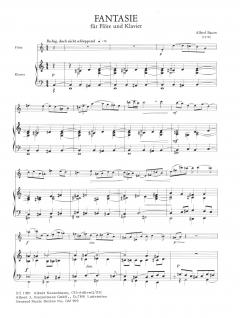 Fantasie für Flöte und Klavier von Alfred Baum im Alle Noten Shop kaufen