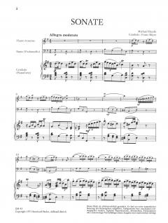 Sonate (Divertimento) G-dur von Joseph Haydn für Flöte und Klavier oder Cembalo (Beyer) (Erstveröffentlichung) im Alle Noten Shop kaufen