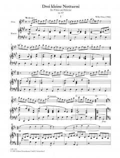 Drei kleine Notturni op. 107 für Flöte und Klavier von Willy Hess im Alle Noten Shop kaufen