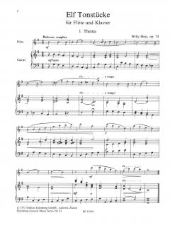 Elf Tonstücke op. 74 für Flöte und Klavier im Alle Noten Shop kaufen