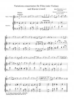 Variations concertant d-moll op. 21 für Flöte und Klavier von Ignaz Moscheles im Alle Noten Shop kaufen
