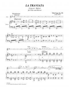 La Traviata, Konzertwalzer op. 378 von Wilhelm Popp für Flöte und Klavier im Alle Noten Shop kaufen