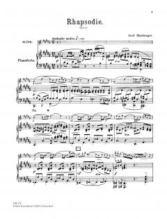Rhapsodie H-dur op. 27 von Joseph Gabriel Rheinberger für Flöte und Klavier im Alle Noten Shop kaufen