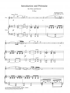 Introduktion und Polonaise F-dur op. 119 von Franz Ries für Flöte und Klavier im Alle Noten Shop kaufen