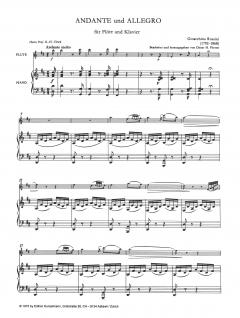 Andante und Allegro von Gioachino Rossini für Flöte und Klavier im Alle Noten Shop kaufen