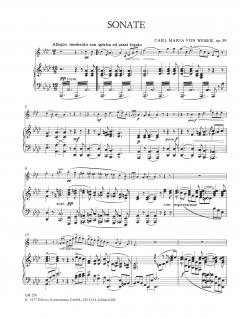 Sonate As-Dur op. 39 J 199 von Carl Maria von Weber für Flöte und Klavier im Alle Noten Shop kaufen