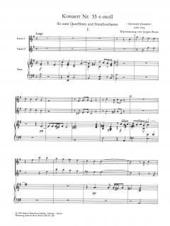 Konzert Nr. 35 e-moll von Christoph Graupner für 2 Flöten im Alle Noten Shop kaufen