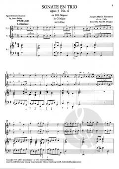Sechs Sonaten op. 3 Heft 3 von Jacques-Martin Hotteterre 