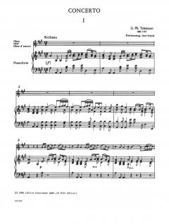 Konzert A-Dur von Georg Philipp Telemann für Oboe d'amore oder Oboe und Streichorchester im Alle Noten Shop kaufen