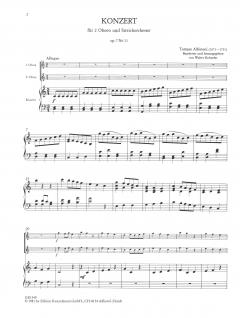 Concerto à cinque C-Dur op. 7/11 von Tomaso Albinoni für 2 Oboen und Streichorchester im Alle Noten Shop kaufen