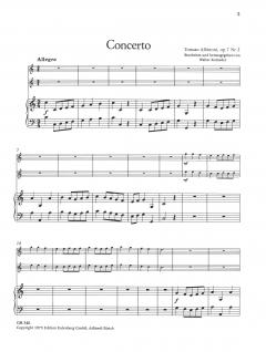 Concerto à cinque C-Dur op. 7/2 von Tomaso Albinoni für 2 Oboen und Streichorchester im Alle Noten Shop kaufen