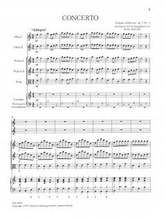 Concerto à cinque C-Dur op. 7/5 von Tomaso Albinoni für 2 Oboen und Streichorchester im Alle Noten Shop kaufen