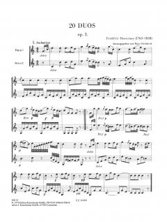 20 Duette op. 3 von Frédéric Nicolas Duvernoy für 2 Hörner