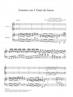 Concerto Con 2 Corni Da Caccia von Johann David Heinichen für 2 Hörner und Klavier