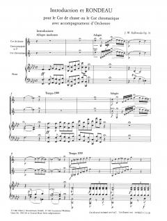 Introduktion und Rondo von Johannes Wenzeslaus Kalliwoda für cor de chasse oder Horn und Orchester