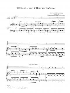 Rondo D-dur KV 412 (386b) von Wolfgang Amadeus Mozart für Horn und Orchester (F. Beyer)