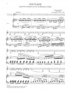 Nocturne für Cor à Piston oder Bassetthorn und Klavier von Chr. Rummel für Horn und Klavier