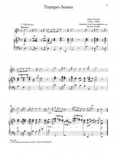 Trumpet-Sonata von Henry Purcell für Trompete, Streicher und Bc im Alle Noten Shop kaufen